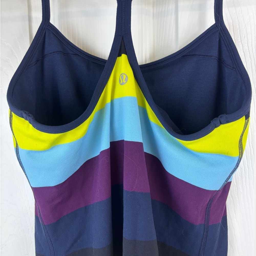 Lululemon Energy Tank Slalom Stripe Inkwell / Inkwell / Green Bean Size 12 View 6